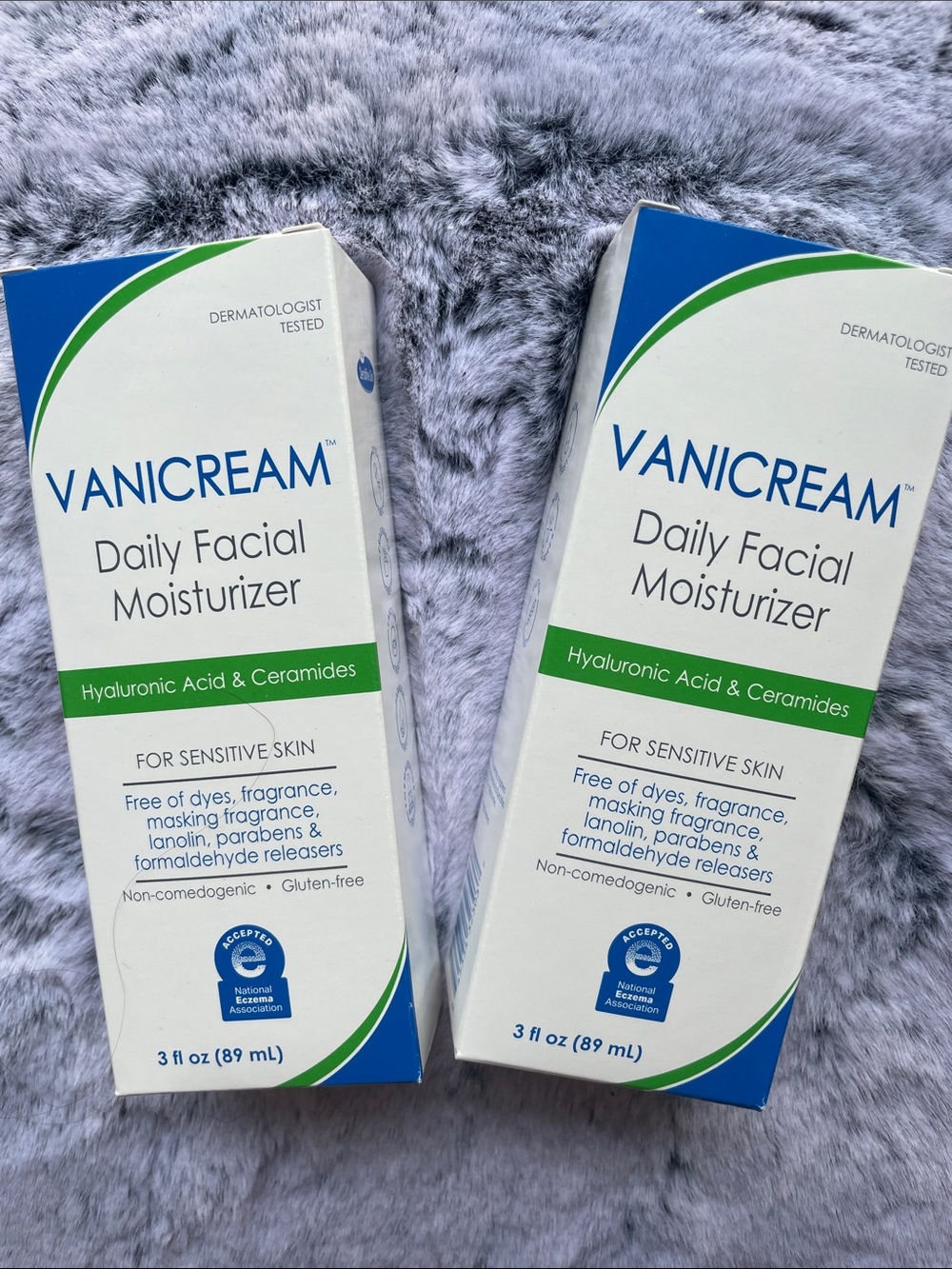 2pc LOT •VANICREAM• Daily Facial Moisturizer >> for sensitive skin >> 3 fl oz
